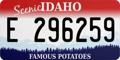 ID license plate E296259