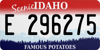 ID license plate E296275