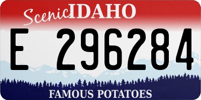 ID license plate E296284