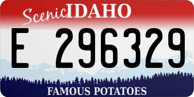ID license plate E296329
