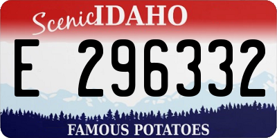 ID license plate E296332