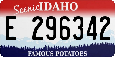 ID license plate E296342