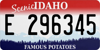 ID license plate E296345