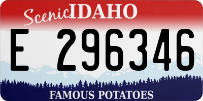 ID license plate E296346