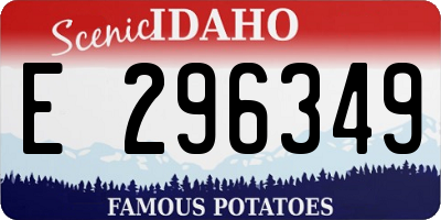 ID license plate E296349