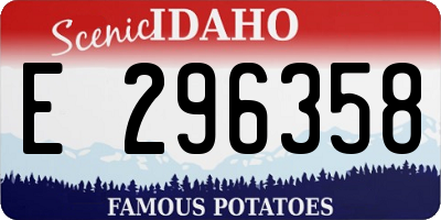 ID license plate E296358