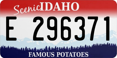ID license plate E296371
