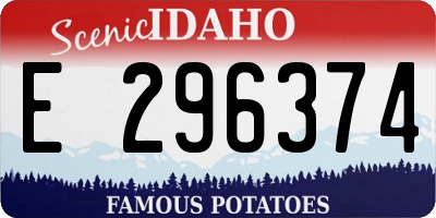 ID license plate E296374