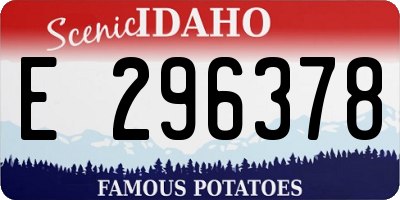 ID license plate E296378
