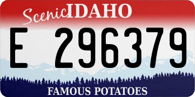 ID license plate E296379