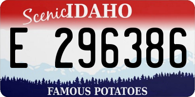 ID license plate E296386