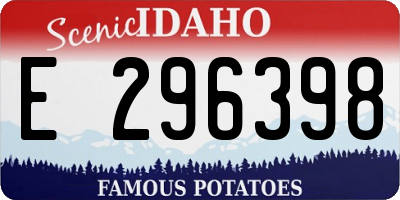 ID license plate E296398