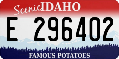 ID license plate E296402