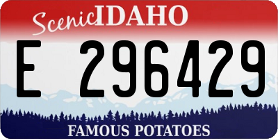 ID license plate E296429