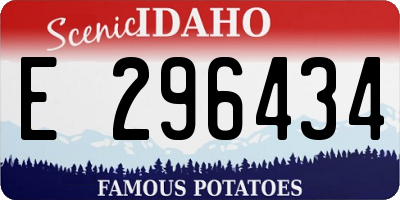 ID license plate E296434