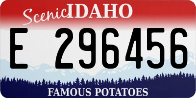 ID license plate E296456