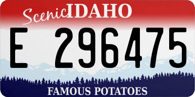 ID license plate E296475