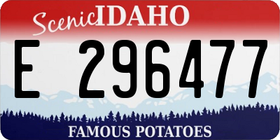 ID license plate E296477