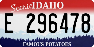 ID license plate E296478