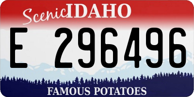 ID license plate E296496