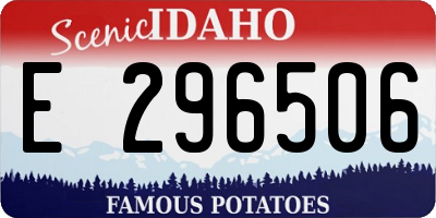 ID license plate E296506