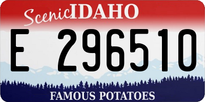 ID license plate E296510