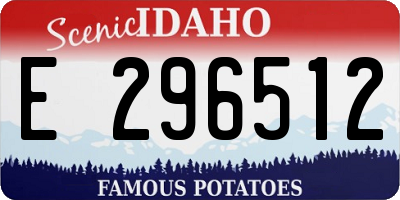 ID license plate E296512
