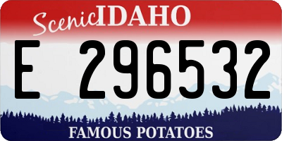 ID license plate E296532