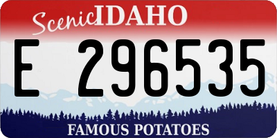 ID license plate E296535
