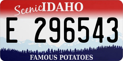 ID license plate E296543