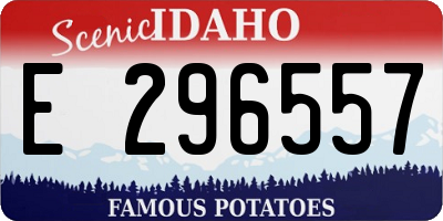 ID license plate E296557