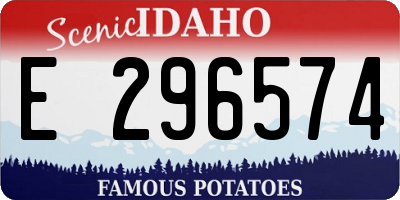 ID license plate E296574