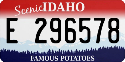ID license plate E296578