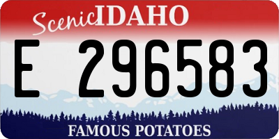ID license plate E296583