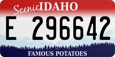 ID license plate E296642
