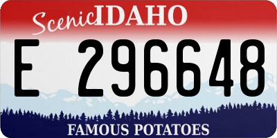 ID license plate E296648
