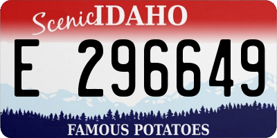 ID license plate E296649