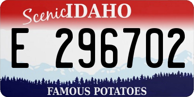 ID license plate E296702