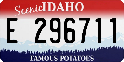 ID license plate E296711