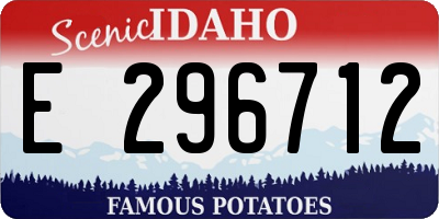ID license plate E296712