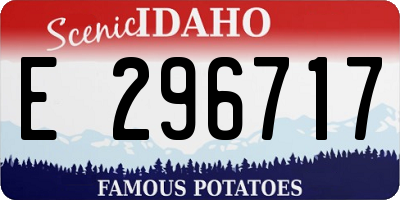 ID license plate E296717