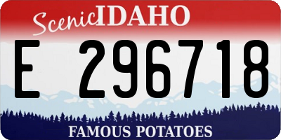 ID license plate E296718