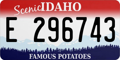 ID license plate E296743