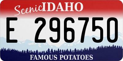 ID license plate E296750