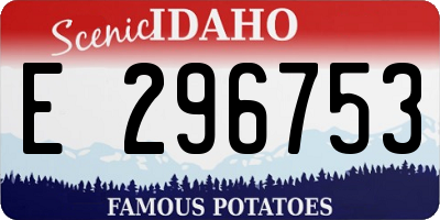 ID license plate E296753