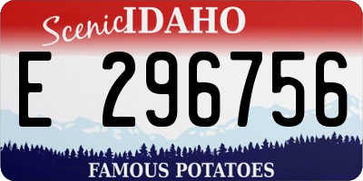 ID license plate E296756