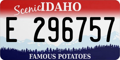 ID license plate E296757