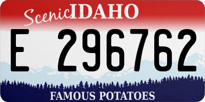 ID license plate E296762
