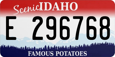 ID license plate E296768