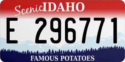 ID license plate E296771